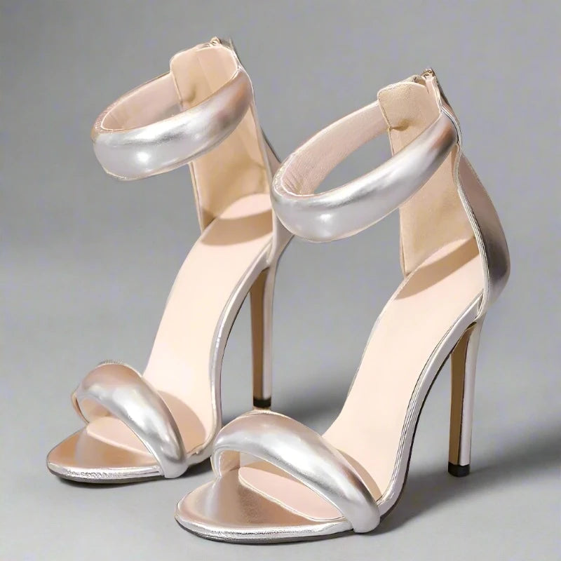 Open Toe Ankle-Wrap High Heels